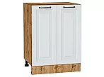 Шкаф нижний с 2-мя дверцами Ницца Blanco/Дуб Вотан 816*600*478