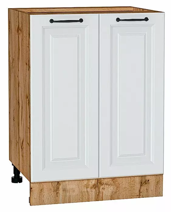 Шкаф нижний с 2-мя дверцами Ницца Blanco/Дуб Вотан 816*600*478