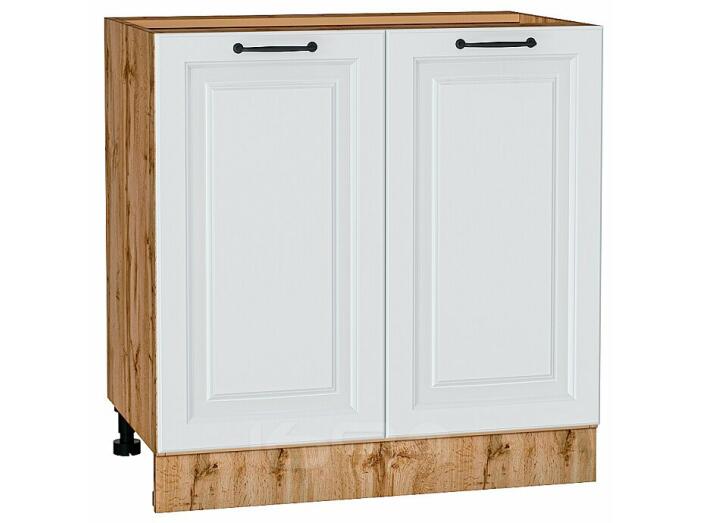 Шкаф нижний с 2-мя дверцами Ницца Blanco/Дуб Вотан 816*800*478