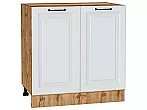 Шкаф нижний с 2-мя дверцами Ницца Blanco/Дуб Вотан 816*800*478