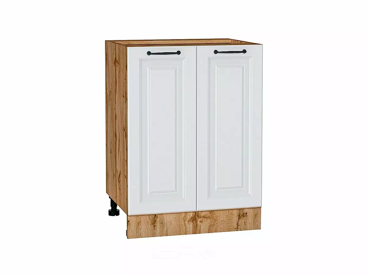 Шкаф нижний с 2-мя дверцами Ницца Blanco/Дуб Вотан 816*600*478