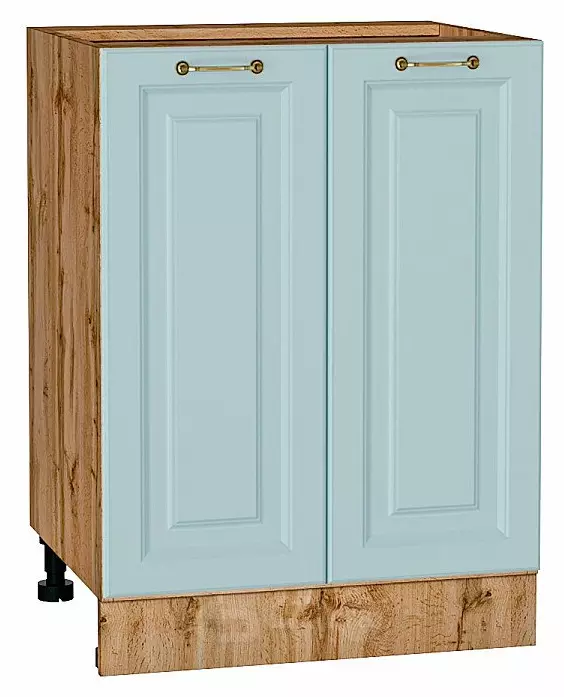 Шкаф нижний с 2-мя дверцами Ницца Голубой/Дуб Вотан 816*600*478