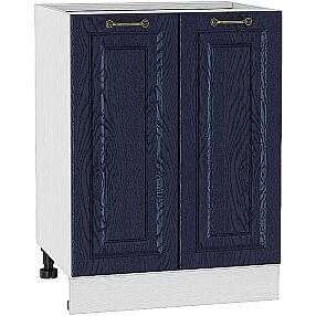 Шкаф нижний с 2-мя дверцами Ницца Н 600 Дуб синий-Белый