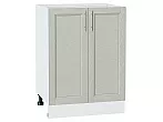 Шкаф нижний с 2-мя дверцами Сканди Cappuccino Softwood Белый 816*600*480