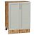 Шкаф нижний с 2-мя дверцами Сканди Cappuccino Softwood Дуб Вотан 816*600*480