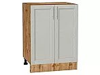 Шкаф нижний с 2-мя дверцами Сканди Cappuccino Softwood Дуб Вотан 816*600*480