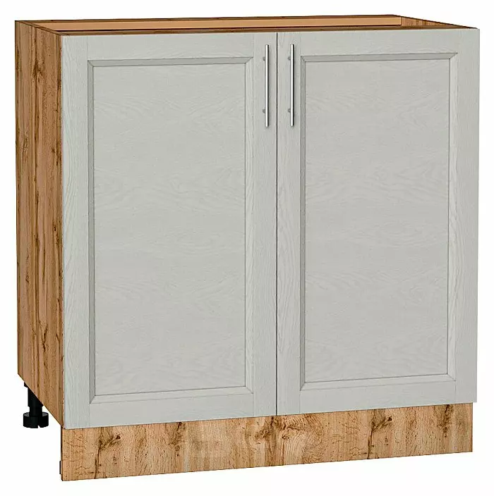 Шкаф нижний с 2-мя дверцами Сканди Cappuccino Softwood Дуб Вотан 816*800*478