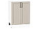 Шкаф нижний с 2-мя дверцами Сканди Cream Silkwood/Белый 816*600*480