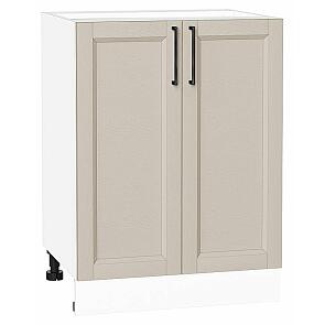 Шкаф нижний с 2-мя дверцами Сканди Cream Silkwood/Белый 816*600*480