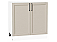 Шкаф нижний с 2-мя дверцами Сканди Cream Silkwood/Белый 816*800*478