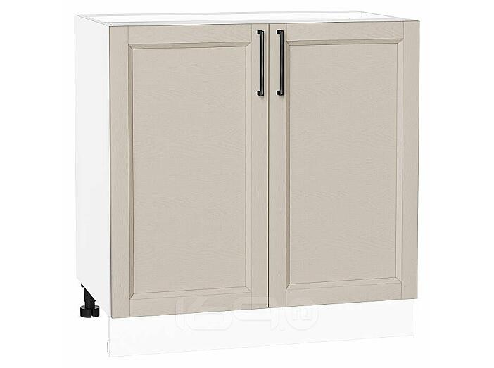 Шкаф нижний с 2-мя дверцами Сканди Cream Silkwood/Белый 816*800*478