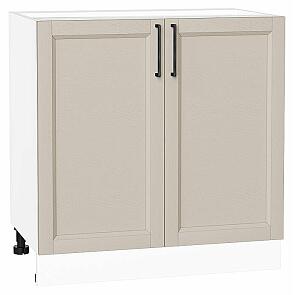 Шкаф нижний с 2-мя дверцами Сканди Cream Silkwood/Белый 816*800*478