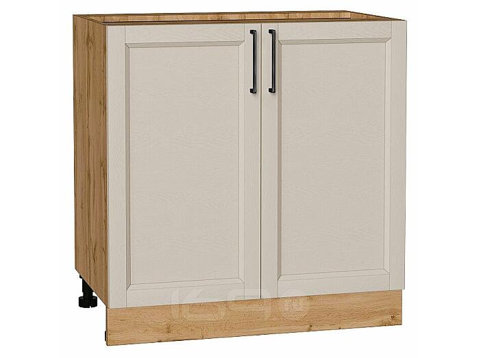 Шкаф нижний с 2-мя дверцами Сканди Cream Silkwood/Дуб Вотан 816*800*478