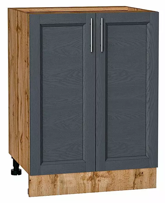 Шкаф нижний с 2-мя дверцами Сканди Graphite Softwood Дуб Вотан 816*600*480