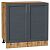 Шкаф нижний с 2-мя дверцами Сканди Graphite Softwood Дуб Вотан 816*800*478