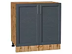Шкаф нижний с 2-мя дверцами Сканди Graphite Softwood Дуб Вотан 816*800*478