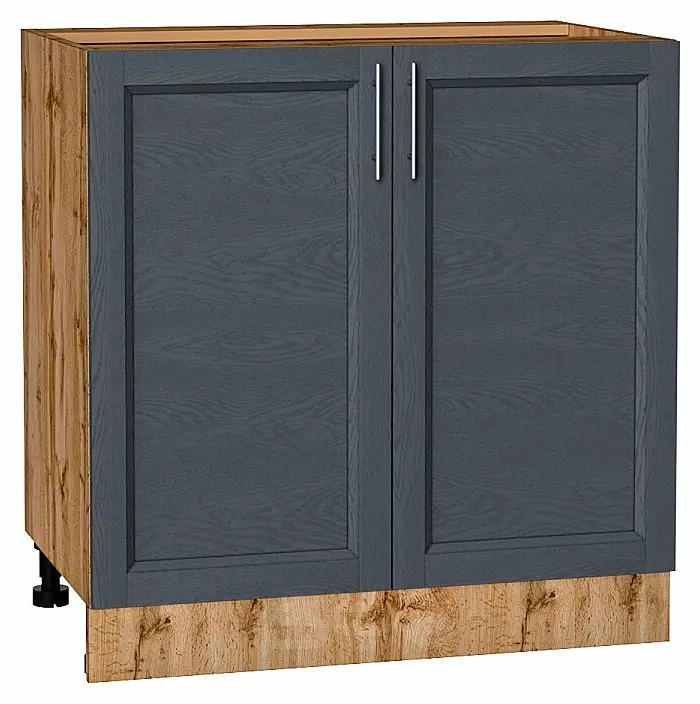 Шкаф нижний с 2-мя дверцами Сканди Graphite Softwood Дуб Вотан 816*800*478