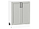 Шкаф нижний с 2-мя дверцами Сканди Grey Silkwood/Белый 816*600*480
