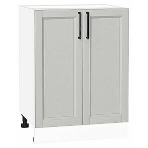 Шкаф нижний с 2-мя дверцами Сканди Grey Silkwood/Белый 816*600*480