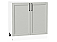 Шкаф нижний с 2-мя дверцами Сканди Grey Silkwood/Белый 816*800*478
