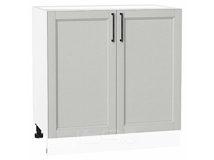Шкаф нижний с 2-мя дверцами Сканди Grey Silkwood/Белый 816*800*478