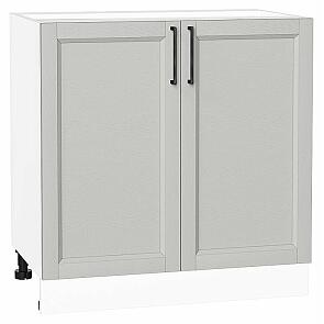 Шкаф нижний с 2-мя дверцами Сканди Grey Silkwood/Белый 816*800*478