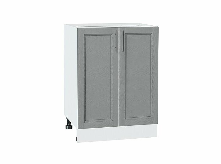 Шкаф нижний с 2-мя дверцами Сканди Grey Softwood Белый 816*600*480