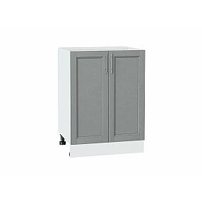 Шкаф нижний с 2-мя дверцами Сканди Grey Softwood Белый 816*600*480