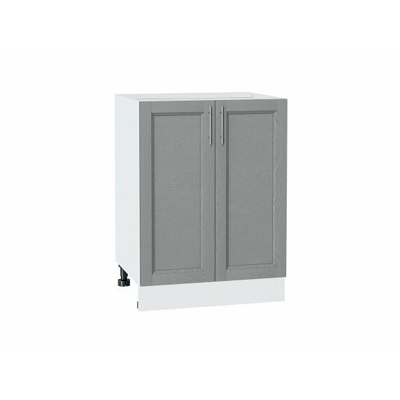 Шкаф нижний с 2-мя дверцами Сканди Grey Softwood Белый 816*600*480