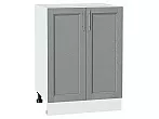 Шкаф нижний с 2-мя дверцами Сканди Grey Softwood Белый 816*600*480