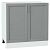 Шкаф нижний с 2-мя дверцами Сканди Grey Softwood Белый 816*800*478