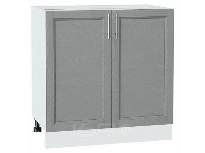 Шкаф нижний с 2-мя дверцами Сканди Grey Softwood Белый 816*800*478
