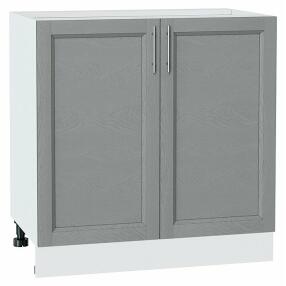 Шкаф нижний с 2-мя дверцами Сканди Grey Softwood Белый 816*800*478
