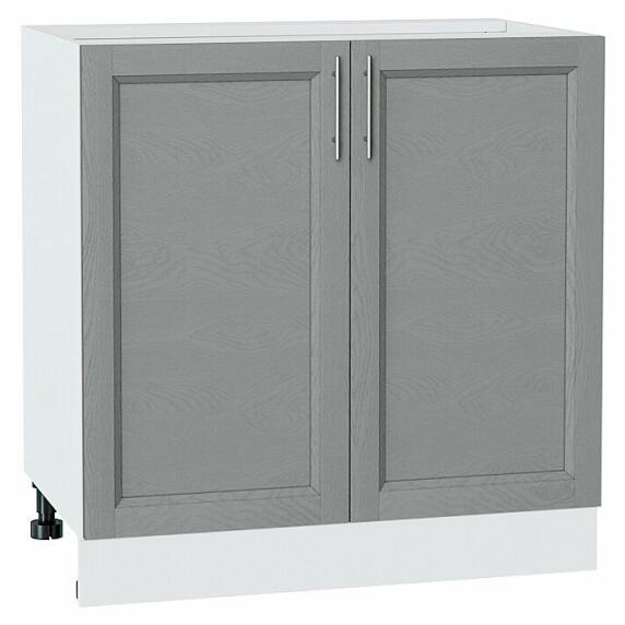 Шкаф нижний с 2-мя дверцами Сканди Grey Softwood Белый 816*800*478