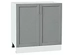 Шкаф нижний с 2-мя дверцами Сканди Grey Softwood Белый 816*800*478