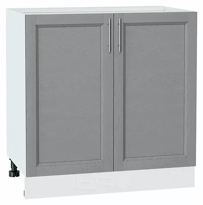 Шкаф нижний с 2-мя дверцами Сканди Grey Softwood Белый 816*800*478