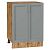 Шкаф нижний с 2-мя дверцами Сканди Grey Softwood Дуб Вотан 816*600*480