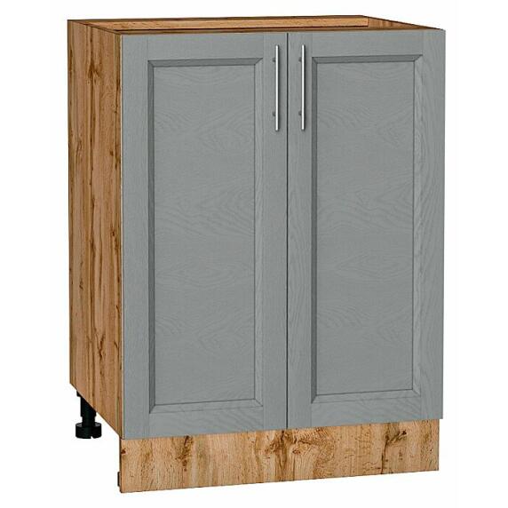 Шкаф нижний с 2-мя дверцами Сканди Grey Softwood Дуб Вотан 816*600*480