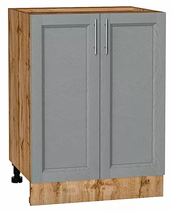 Шкаф нижний с 2-мя дверцами Сканди Grey Softwood Дуб Вотан 816*600*480