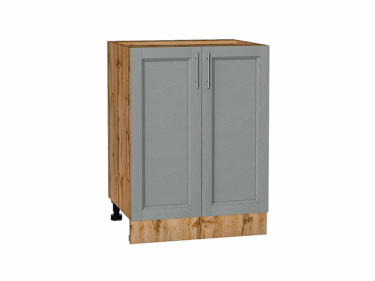 Шкаф нижний с 2-мя дверцами Сканди Grey Softwood Дуб Вотан 816*600*480