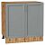 Шкаф нижний с 2-мя дверцами Сканди Grey Softwood Дуб Вотан 816*800*478