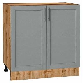 Шкаф нижний с 2-мя дверцами Сканди Grey Softwood Дуб Вотан 816*800*478