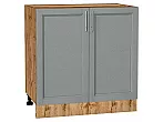 Шкаф нижний с 2-мя дверцами Сканди Grey Softwood Дуб Вотан 816*800*478