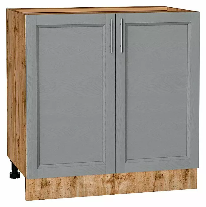 Шкаф нижний с 2-мя дверцами Сканди Grey Softwood Дуб Вотан 816*800*478
