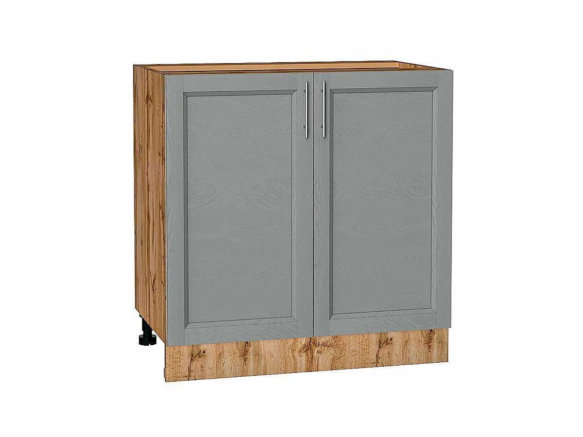 Шкаф нижний с 2-мя дверцами Сканди Grey Softwood Дуб Вотан 816*800*478