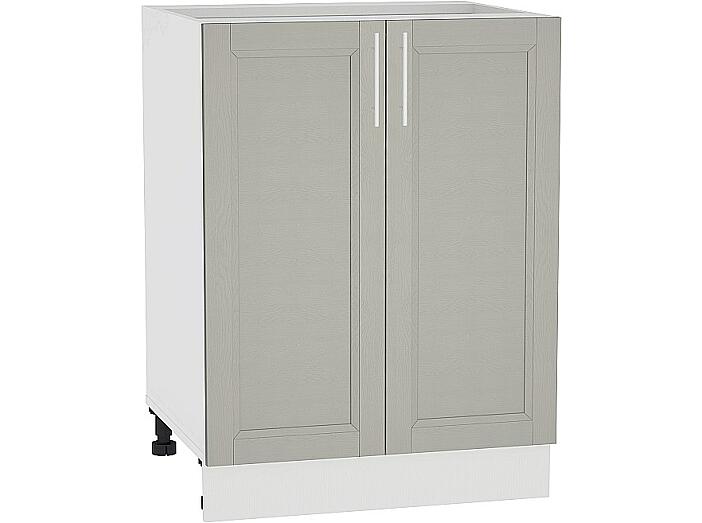 Шкаф нижний с 2-мя дверцами Сканди Н 600 Grey Softwood-Белый