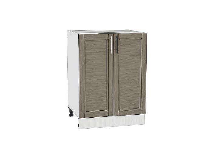 Шкаф нижний с 2-мя дверцами Сканди Н 600 Cappuccino Wood-Белый