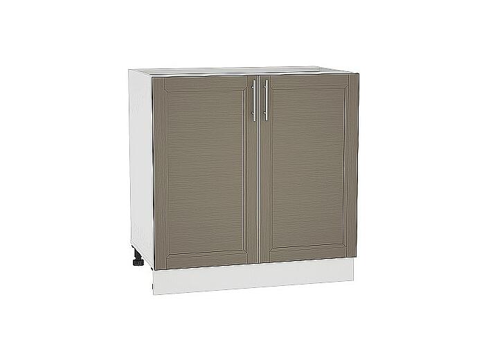 Шкаф нижний с 2-мя дверцами Сканди Н 800 Cappuccino Wood-Белый