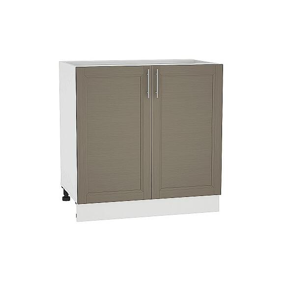 Шкаф нижний с 2-мя дверцами Сканди Н 800 Cappuccino Wood-Белый