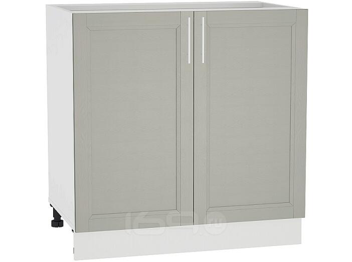 Шкаф нижний с 2-мя дверцами Сканди Н 800 Grey Softwood-Белый